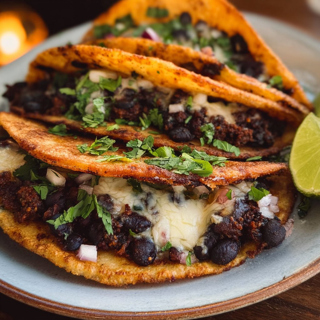Crispy Black Bean Tacos