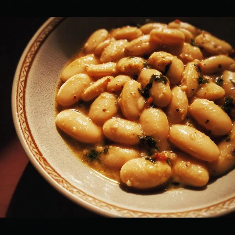 Marry Me Butter Beans recipe served in a bowl with fresh herbs