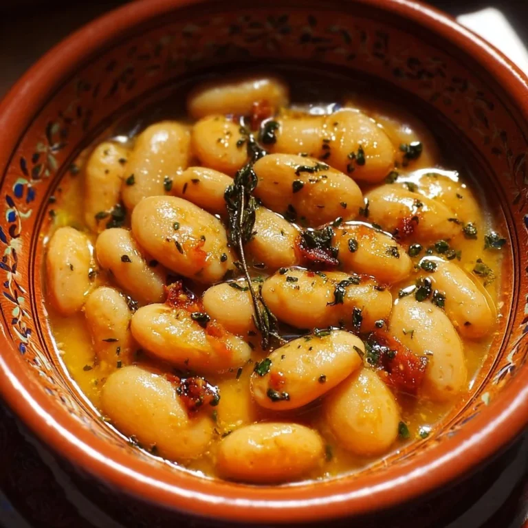 Delicious Tuscan Marry Me Butter Beans served in a bowl