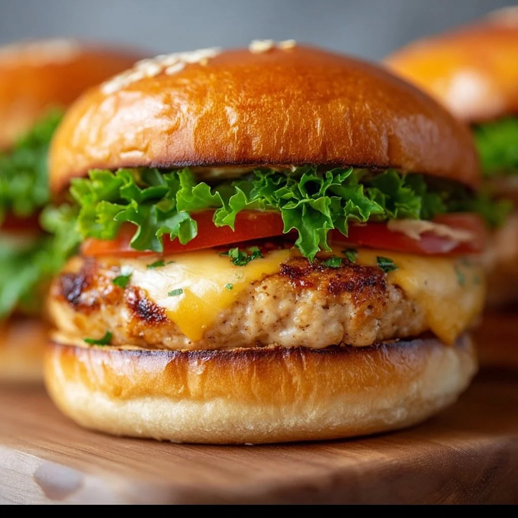 Air Fryer Chicken Burgers