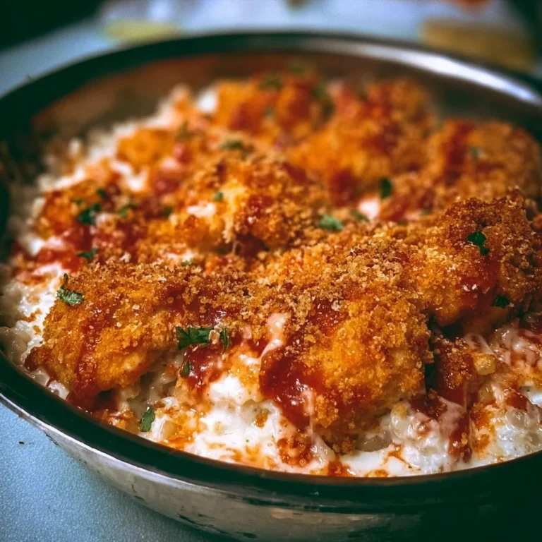 Cottage Cheese Chicken Parm Bowl with fresh ingredients and cheese topping