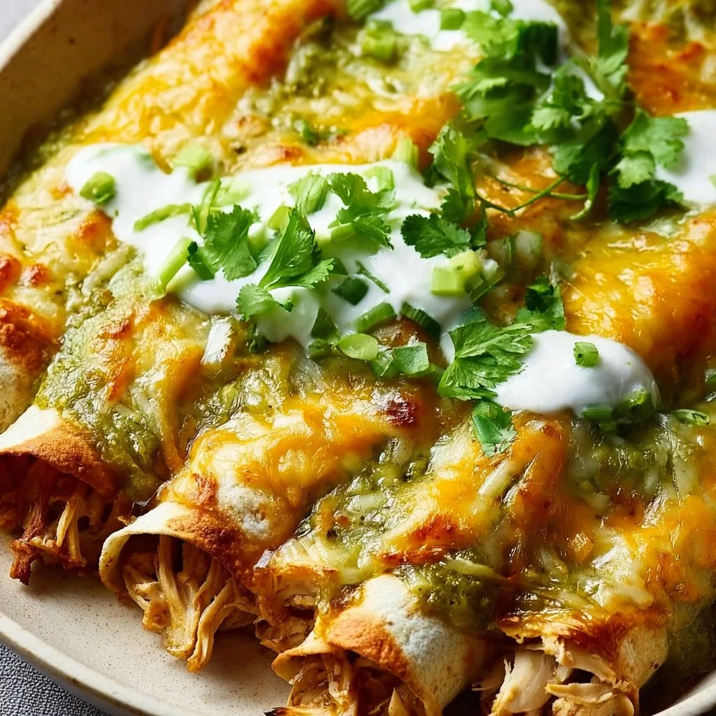 Green Enchiladas with Chicken