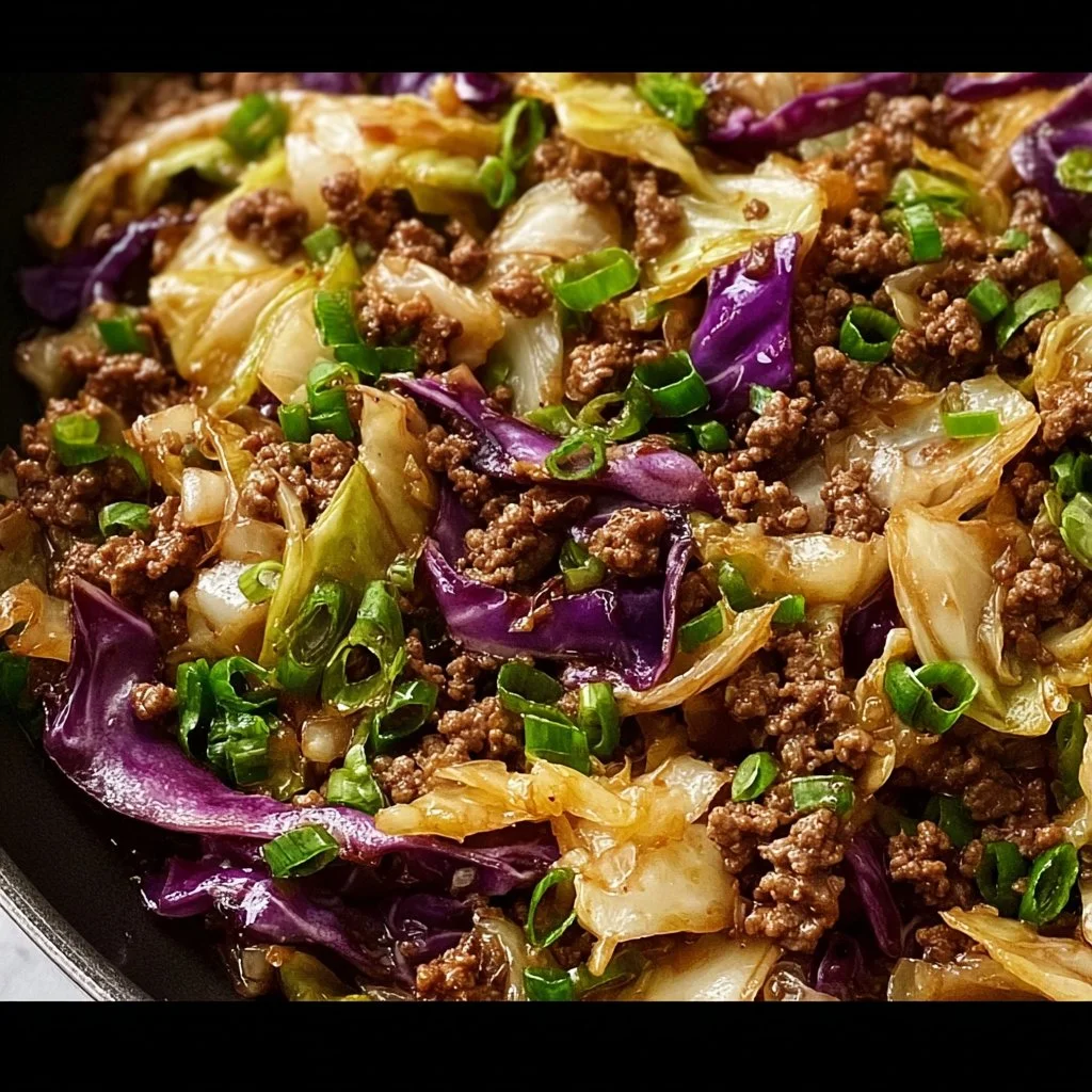 Ground Beef and Cabbage Stir-Fry