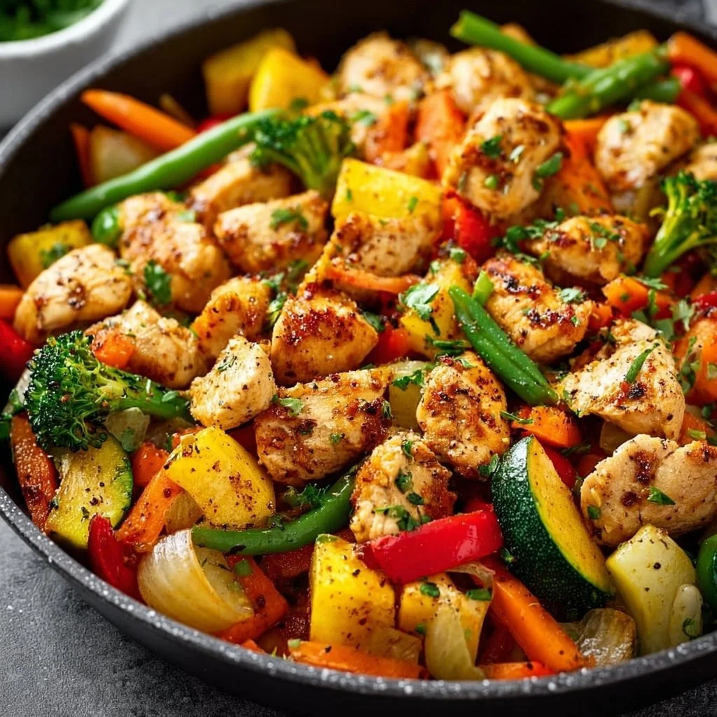 Healthy Chicken and Vegetables Skillet