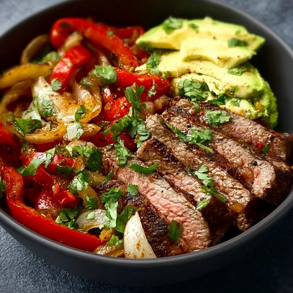 High Protein Steak Fajita Bowl