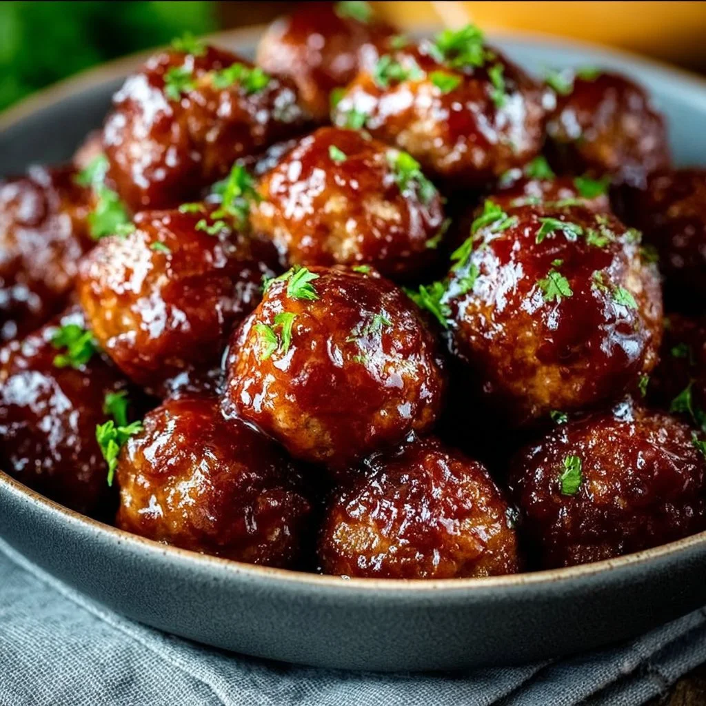 Honey BBQ Crockpot Meatballs