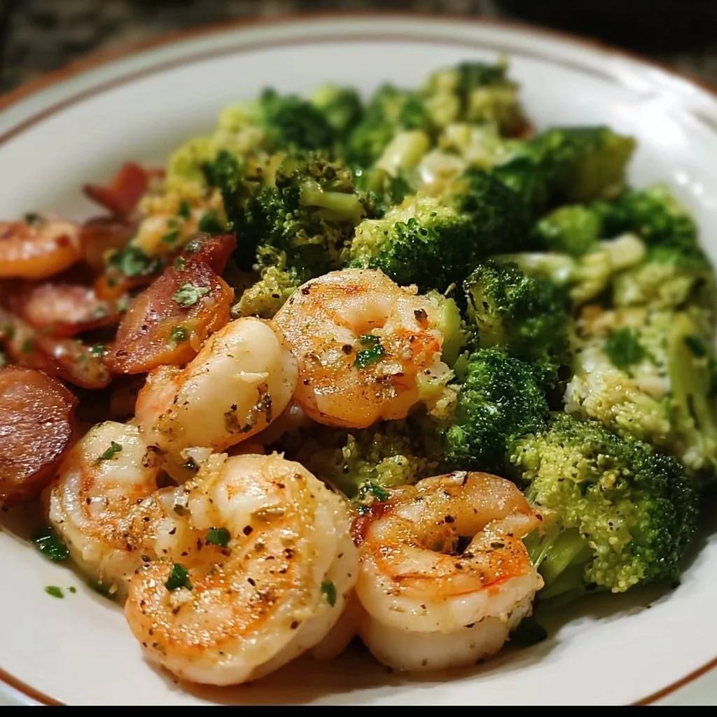 Low carb shrimp and broccoli dish for a healthy meal option