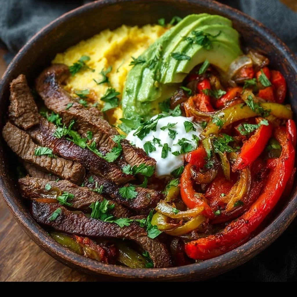 Low Carb Steak Fajita Bowl