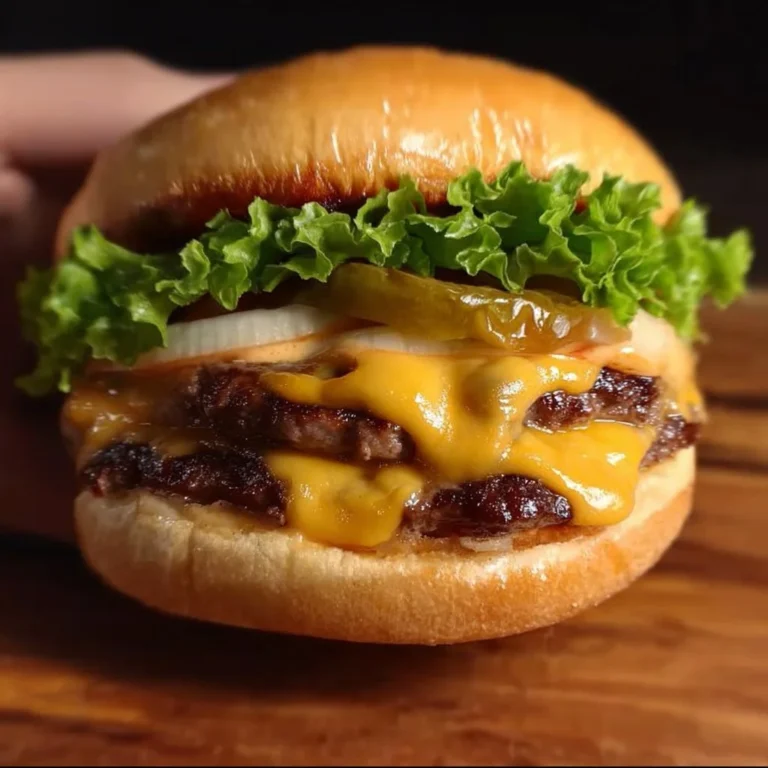 Delicious homemade Smash Burger cooked to perfection