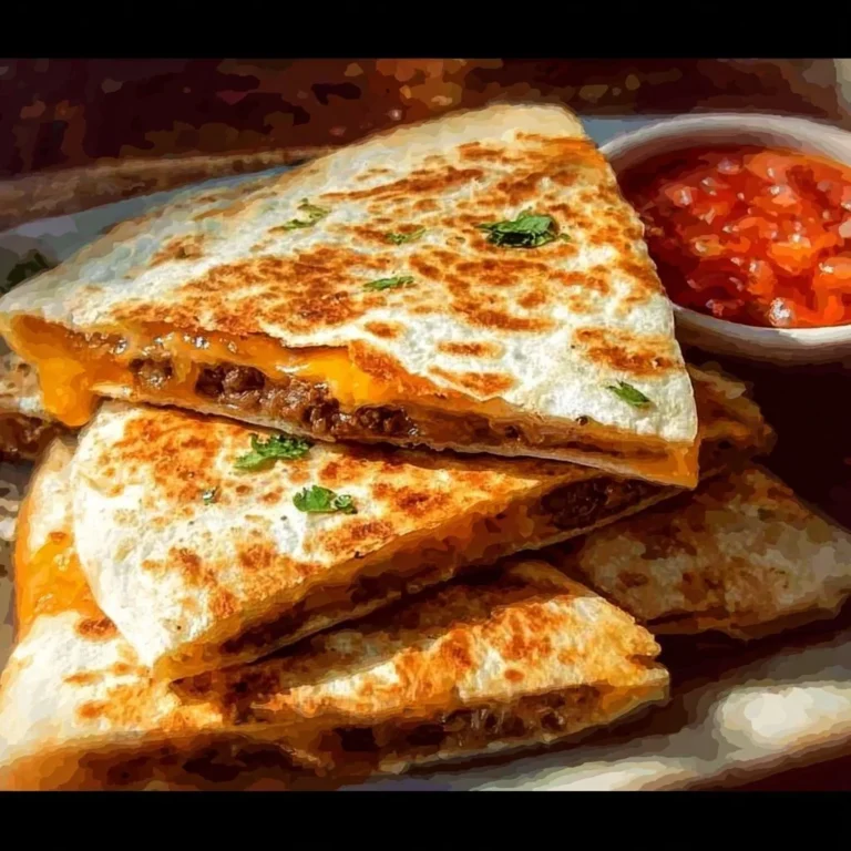 Delicious Smashburger Quesadillas with cheese and fresh ingredients
