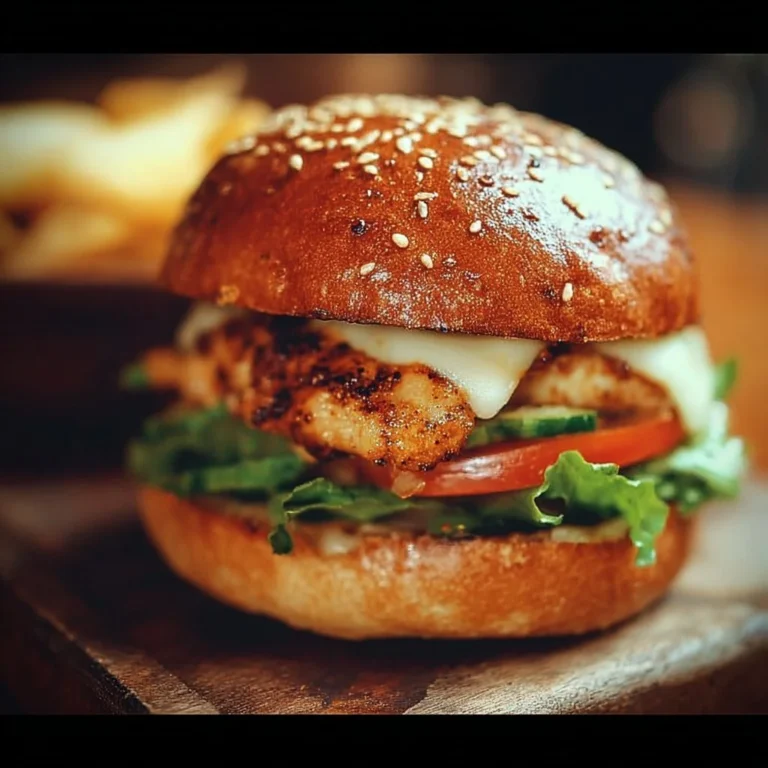 Delicious Spicy Chipotle Chicken Burger with vibrant toppings and spicy sauce.