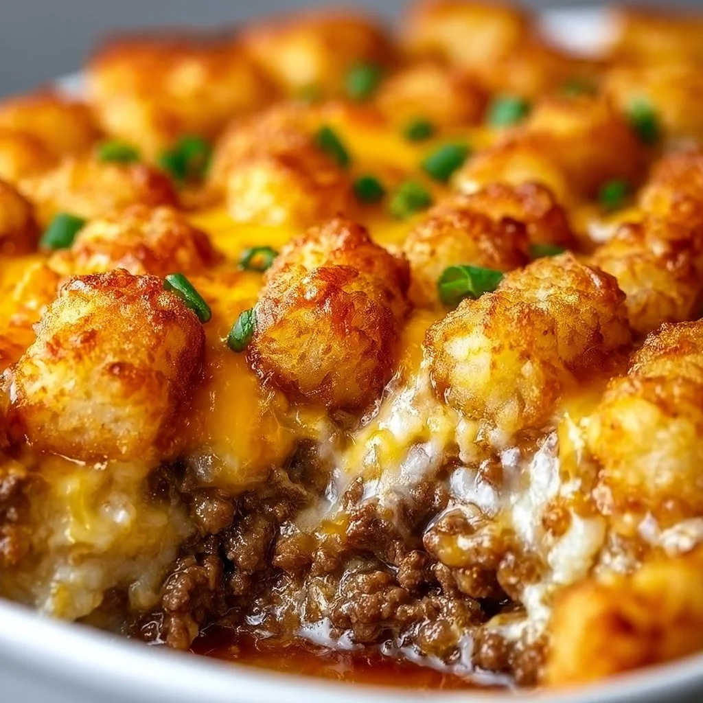Tater Tot Casserole with Ground Beef