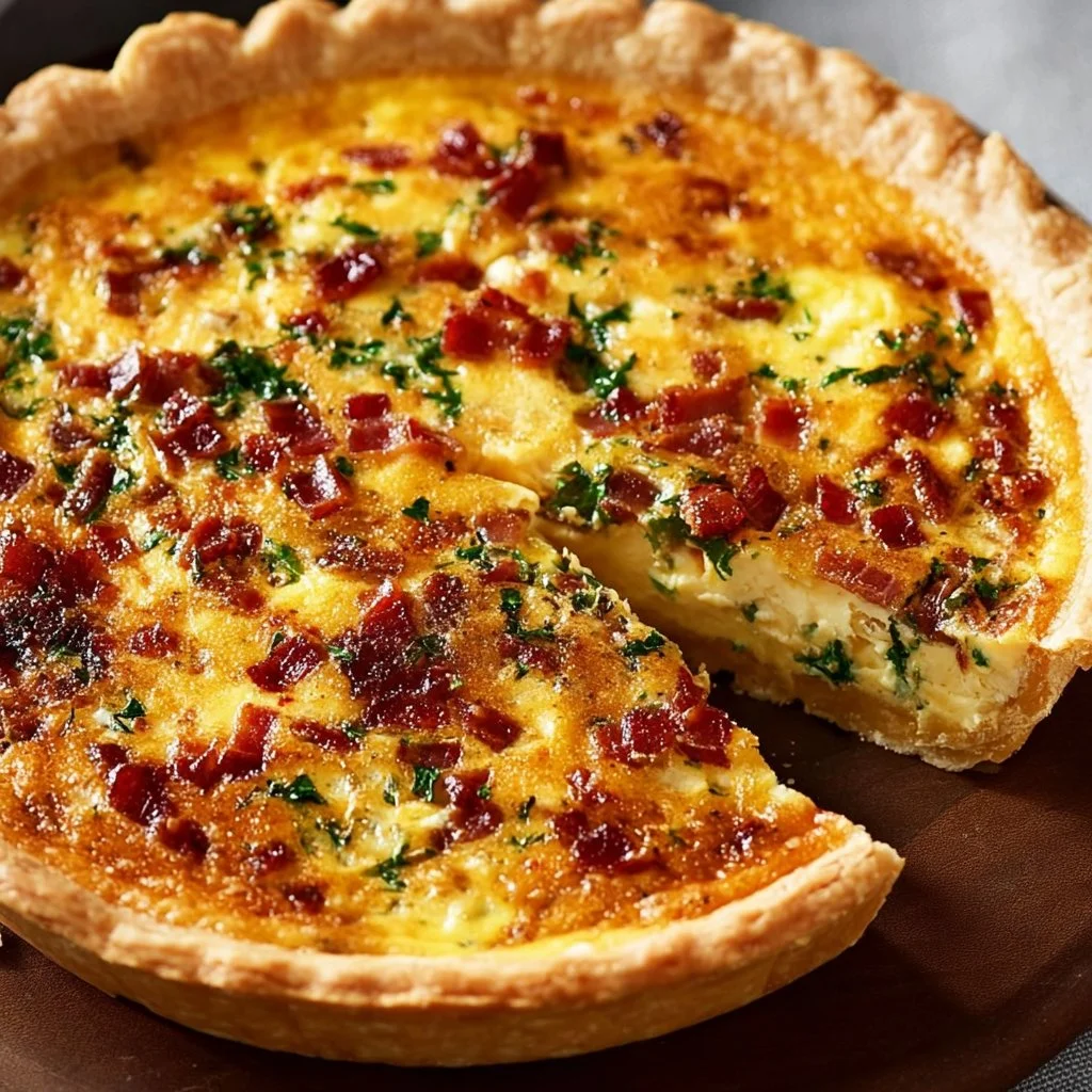 Bacon and Cheddar Quiche