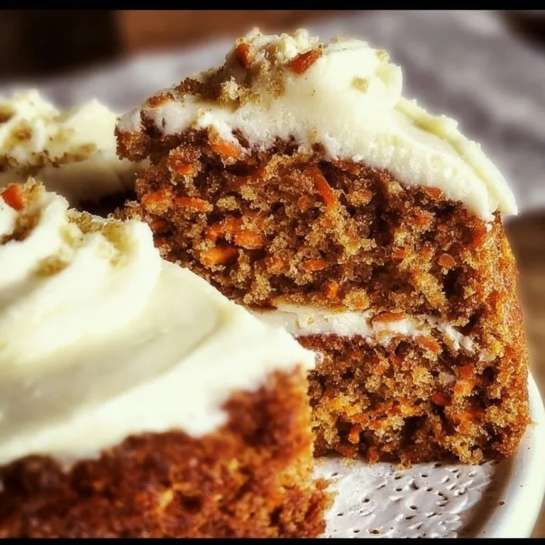 Delicious slice of the best carrot cake with cream cheese frosting