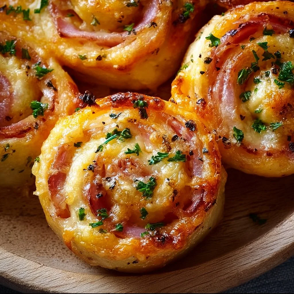Easter Ham and Cheddar Pinwheels
