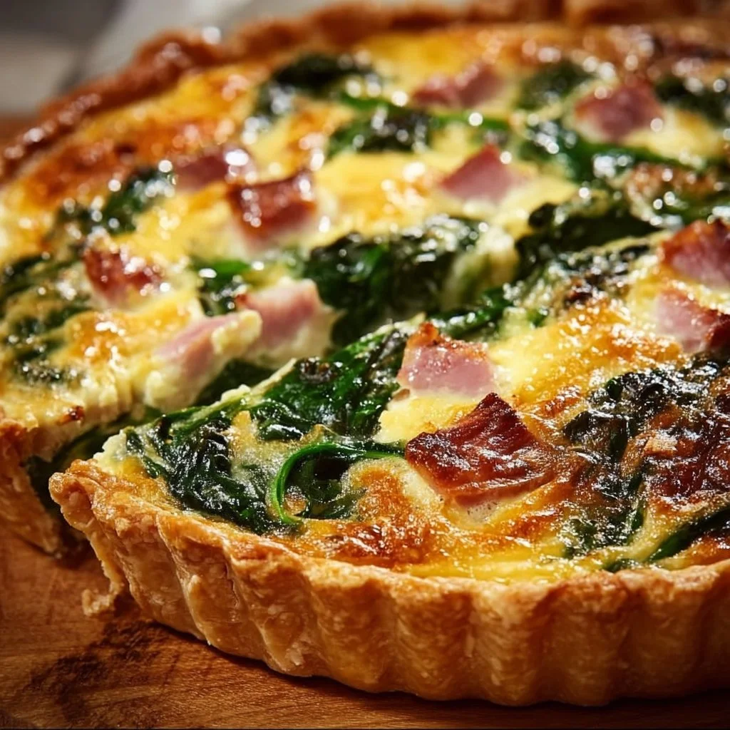 Easter Ham and Spinach Quiche
