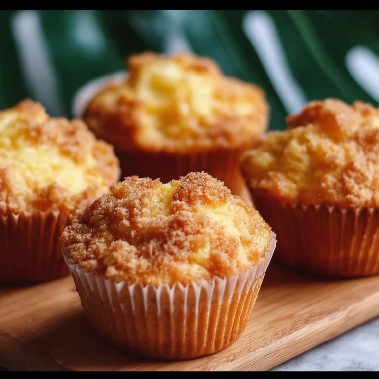 Easter Pineapple Muffins with a golden crust and pineapple chunks.