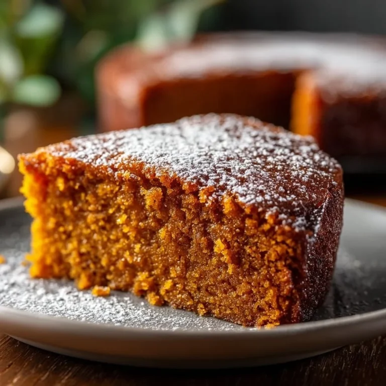 Flourless sweet potato ginger cake topped with spices and nuts.