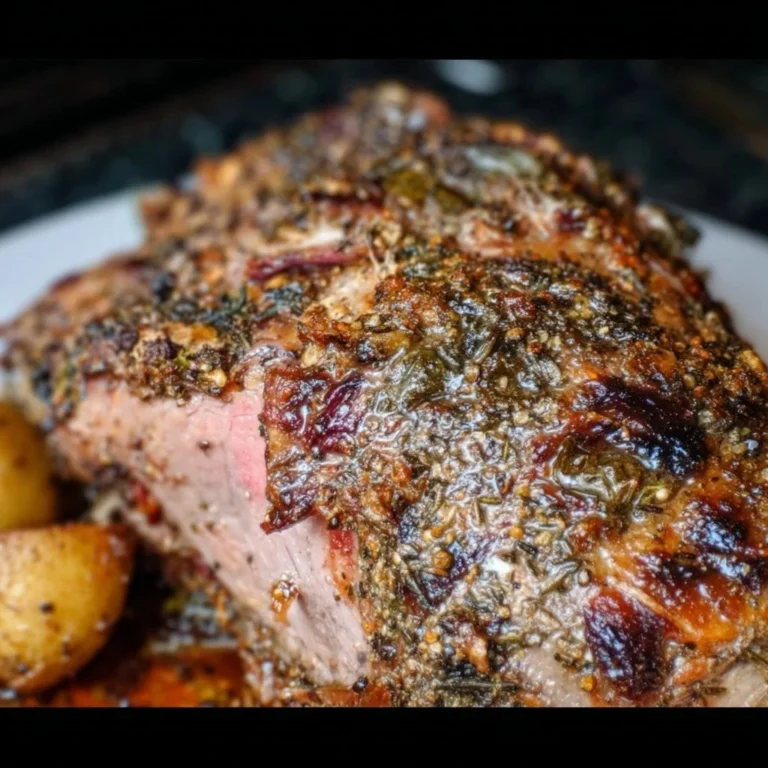 Gordon Ramsay's roast leg of lamb served with vegetables