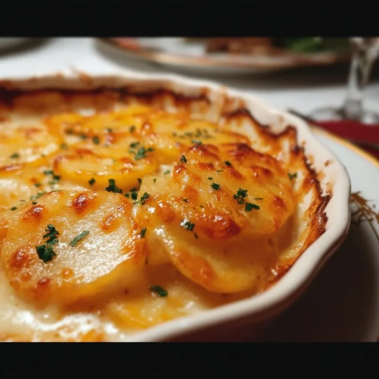 Creamy homemade scalloped potatoes layered with cheese and baked to perfection