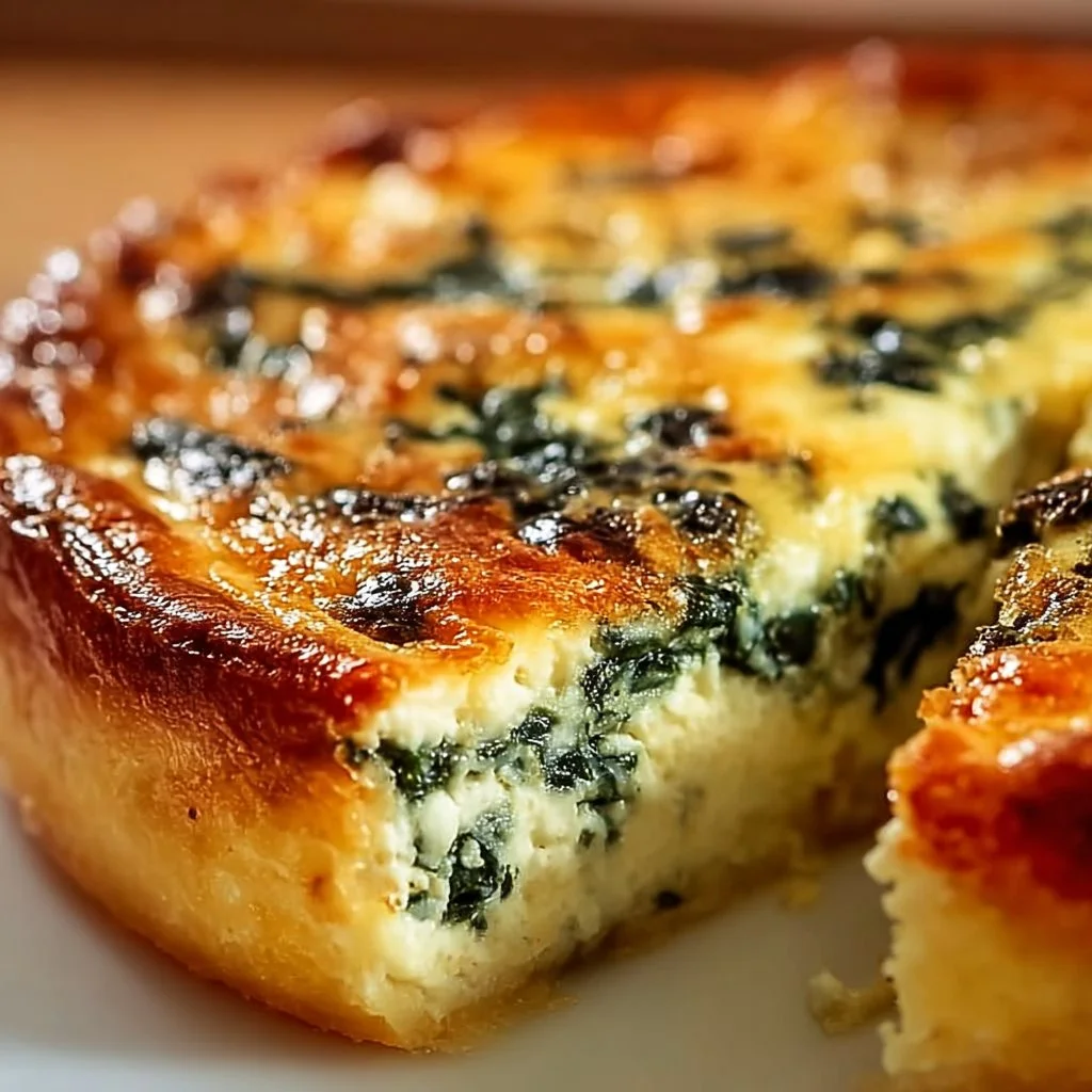 Irresistibly Creamy Cottage Cheese and Spinach Crustless Quiche