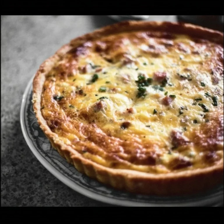 Delicious Mississippi Sin Dip Quiche served in a rustic dish