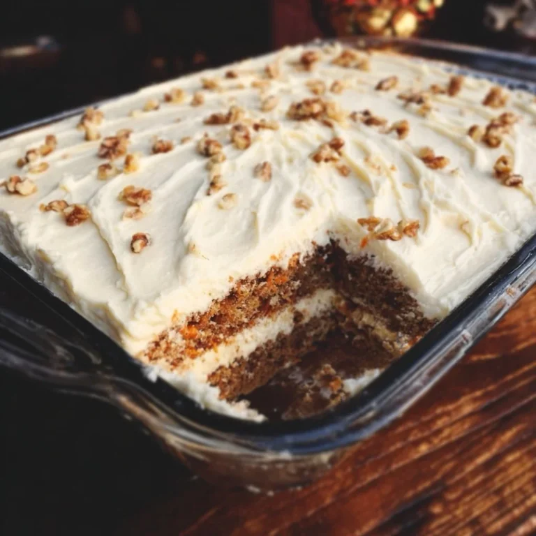 Slice of old fashioned carrot cake with homemade cream cheese frosting