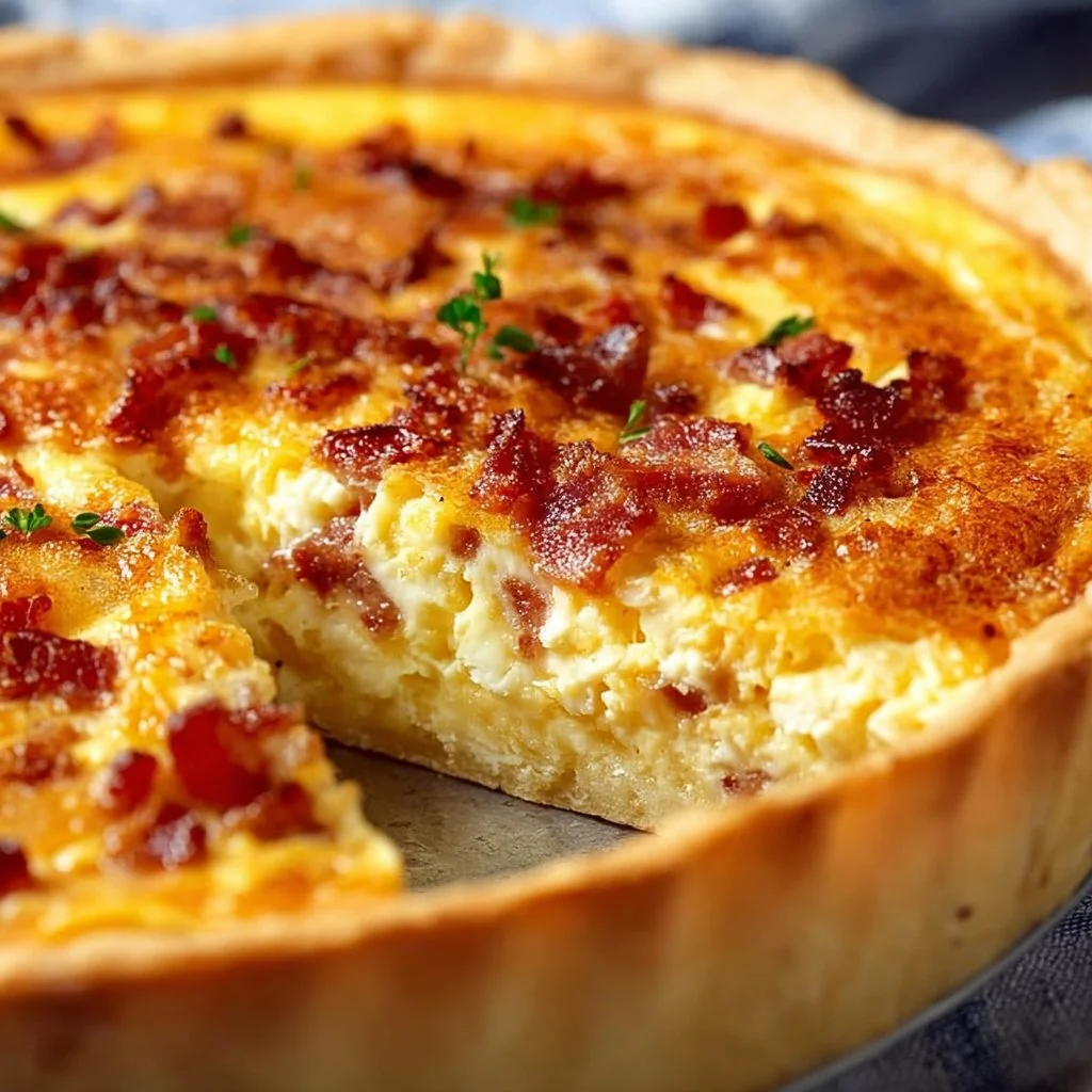 Simple Bacon and Cheese Breakfast Quiche