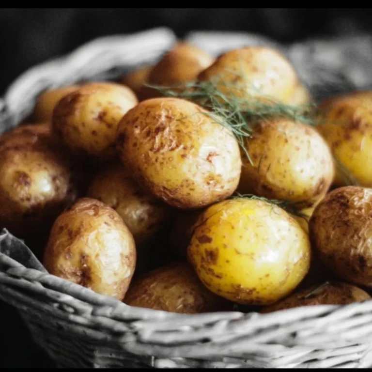 Fresh spring baby potatoes ready for cooking and enjoying