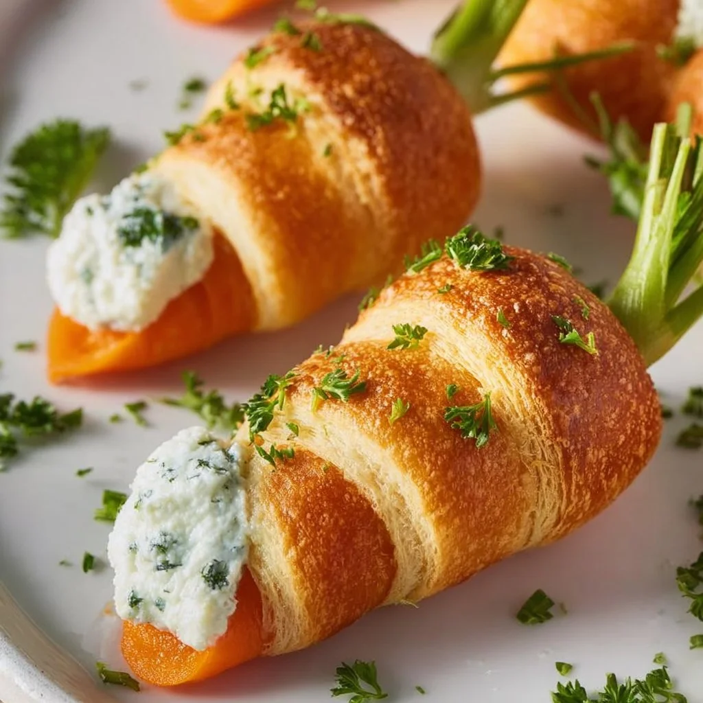 Stuffed Crescent Roll Carrots