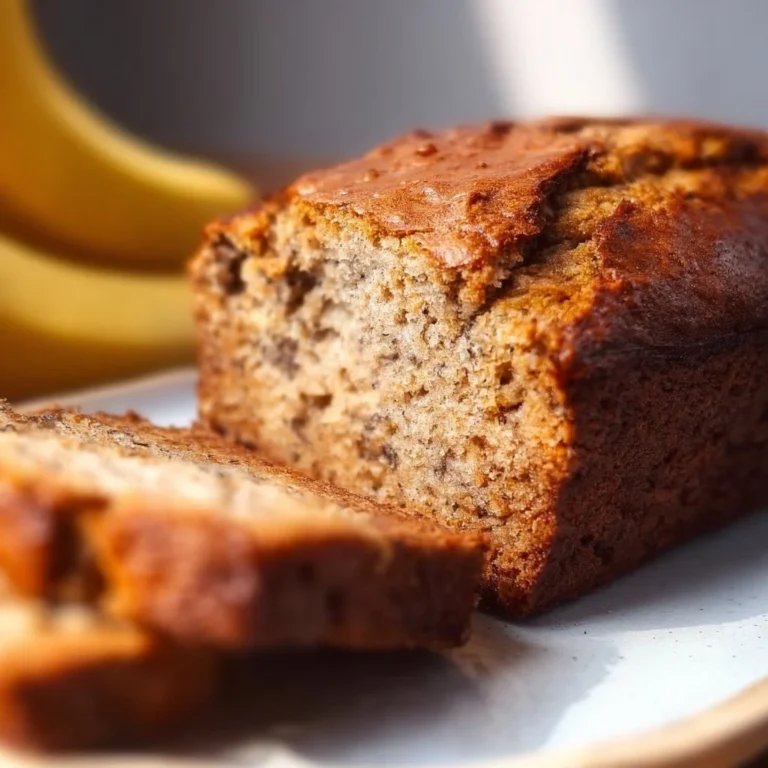 Hausgemachtes Bananenbrot mit reifen Bananen und Nüssen