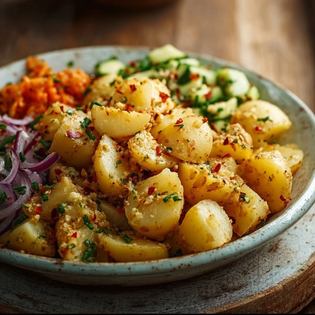 Ein köstliches Gericht, der perfekte Kartoffelgenuss in einer ansprechenden Präsentation.
