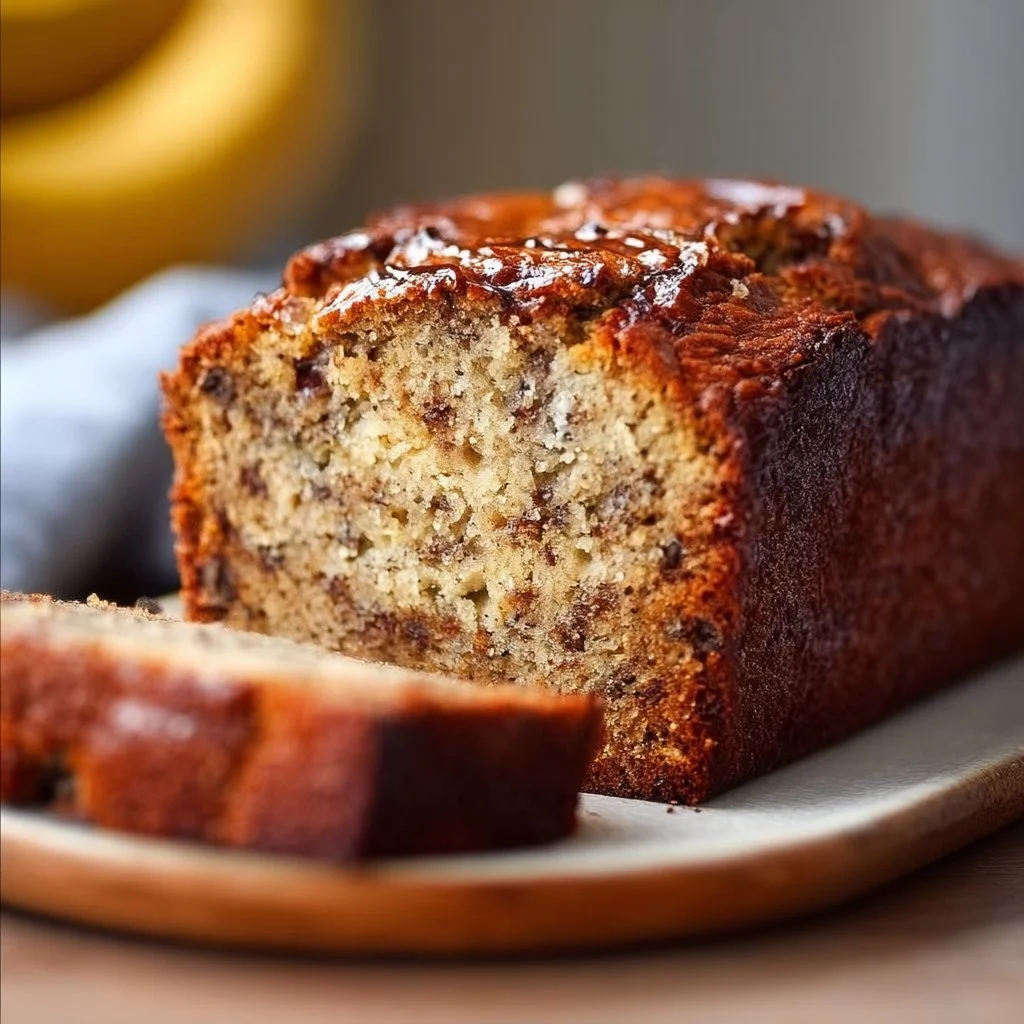 Saftiges Griechisches Joghurt Bananenbrot mit Bananen und Joghurt
