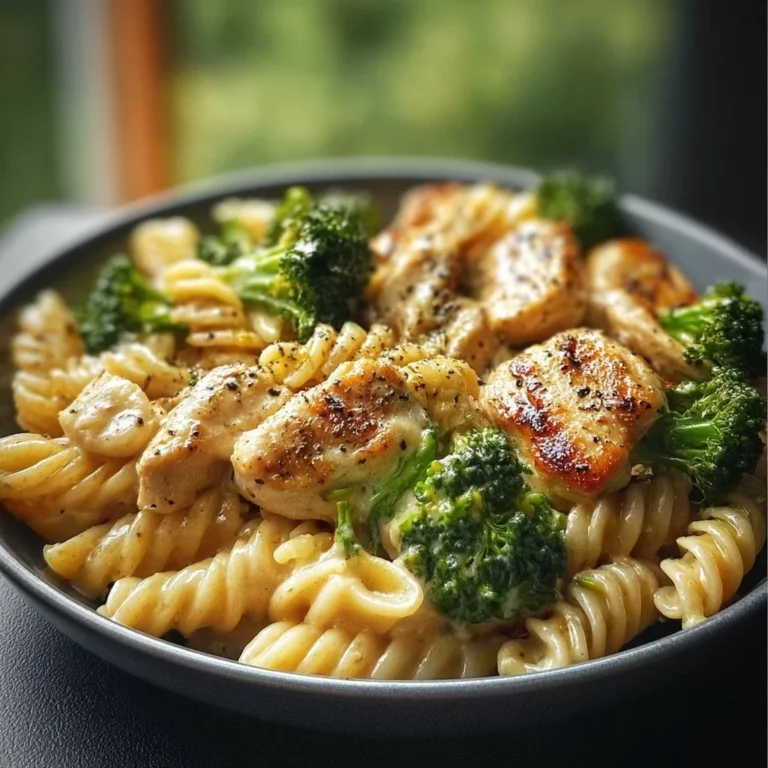 Hähnchen-Brokkoli-Pasta mit frischem Brokkoli und zarten Hähnchenstücken