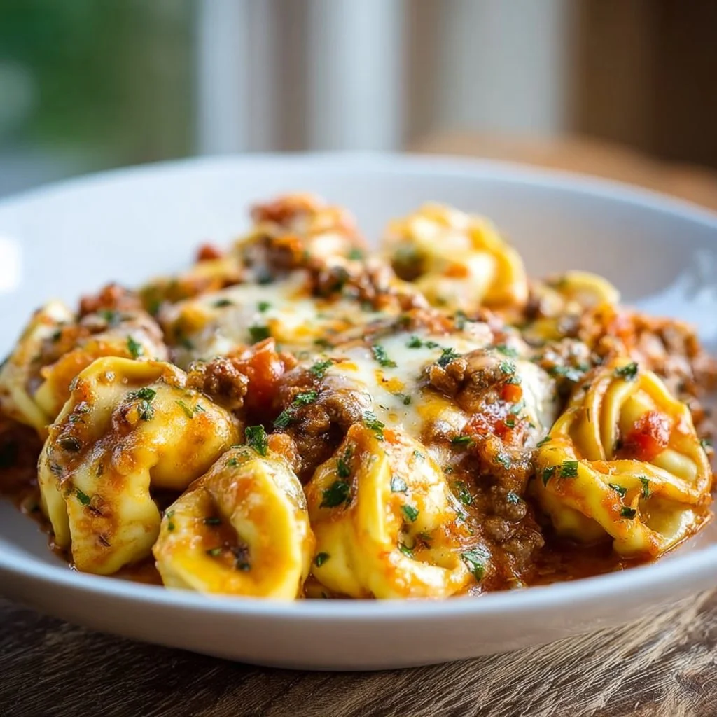 Käse-Taco-Tortellini-Auflauf