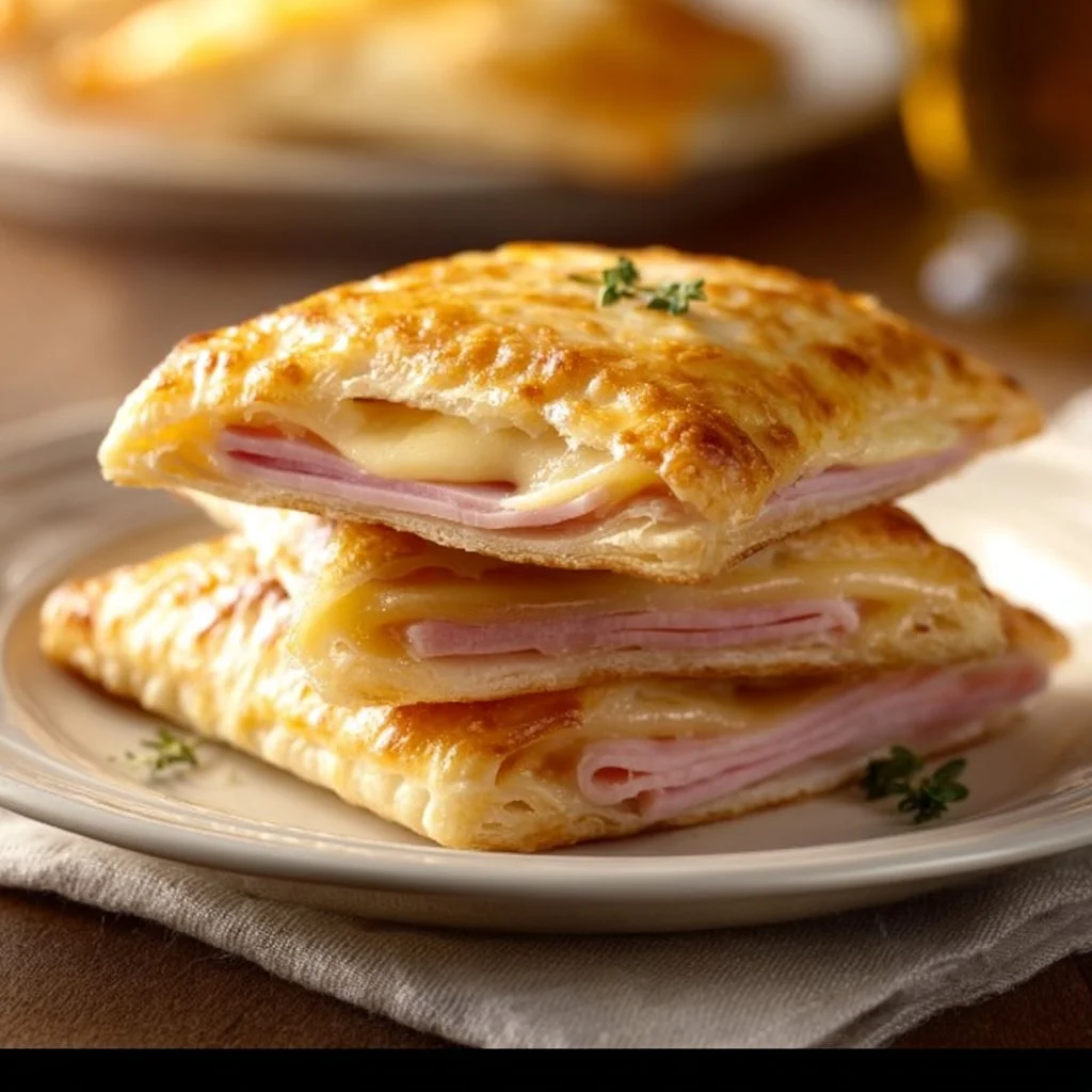 Knusprige Schinken-Käse-Taschen
