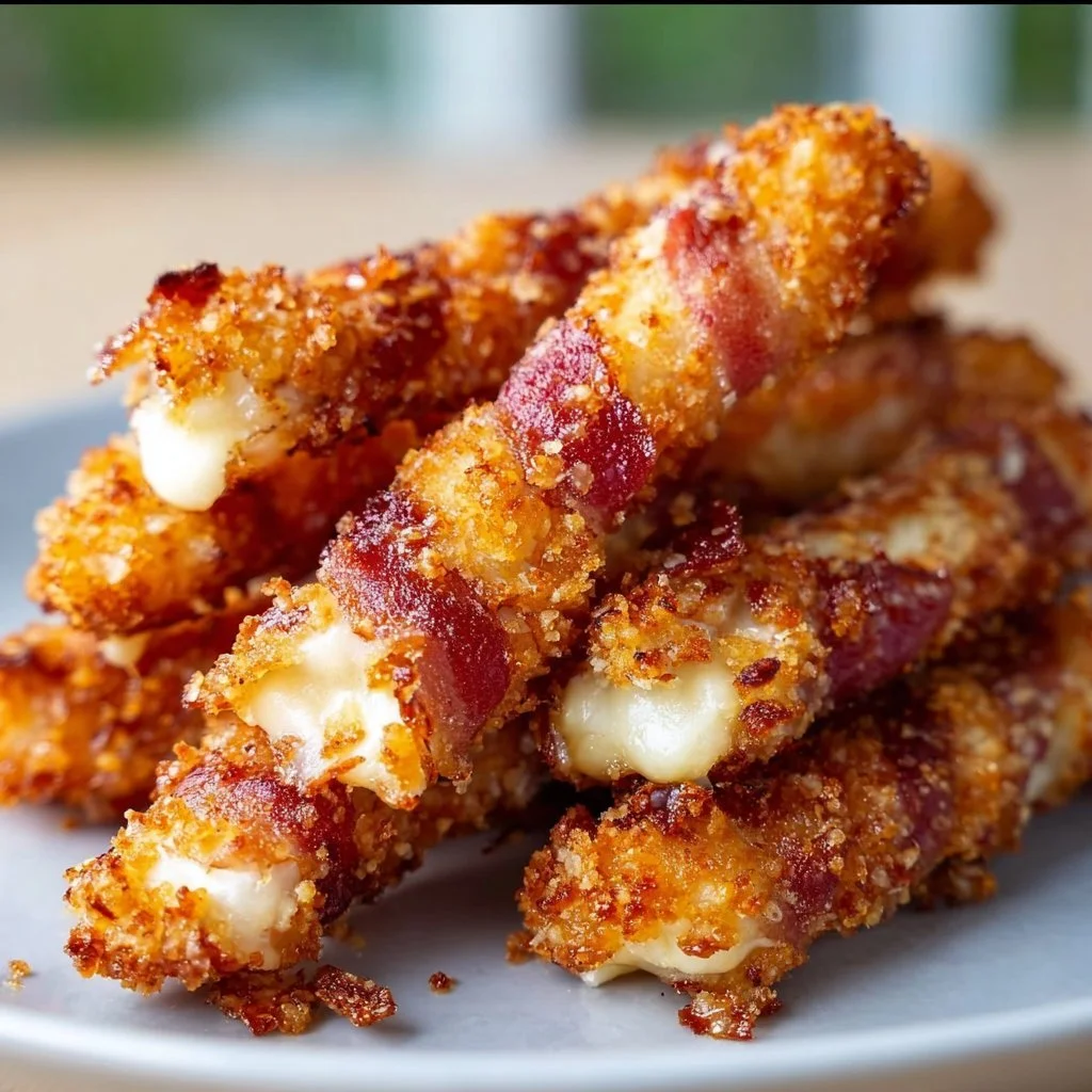 Knusprige Speck-Käse-Sticks, ideal für Snacks und feierliche Anlässe