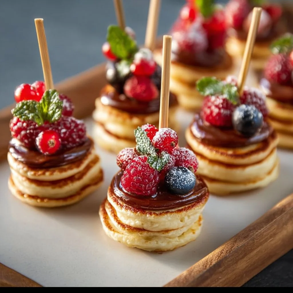 Mini-Pfannkuchen-Spieße