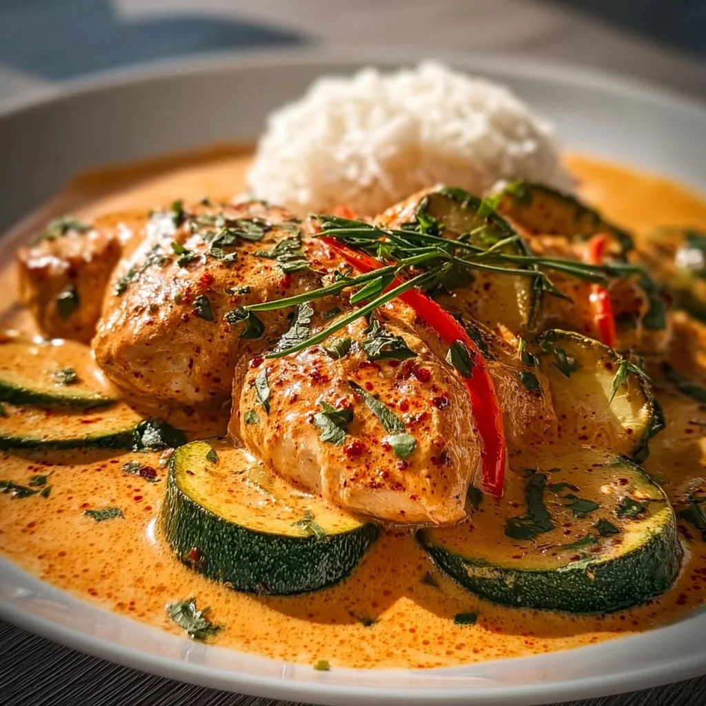 Paprika-Zucchini-Sahne-Hähnchen