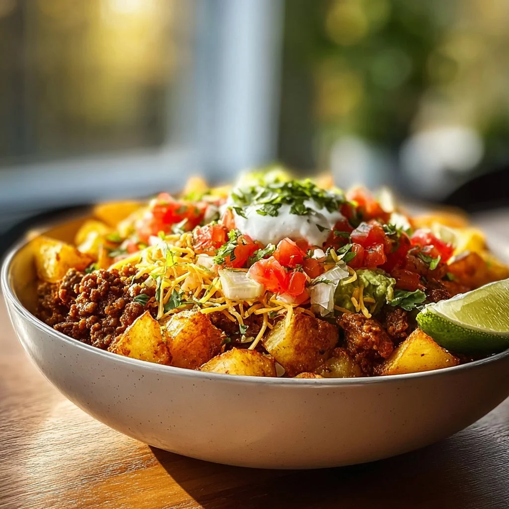 Schnelle Kartoffel-Taco-Bowl