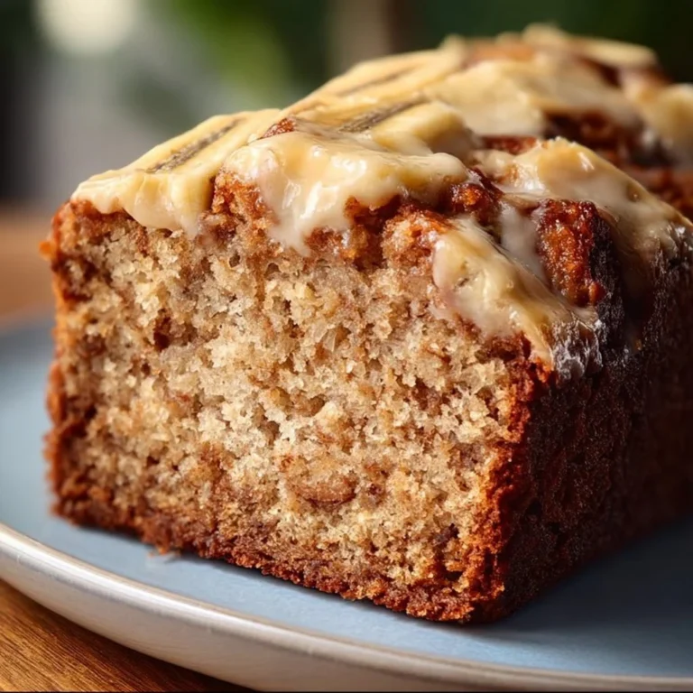 Zimt-Bananenbrot auf einem Tisch, frisch gebacken und appetitlich angerichtet.