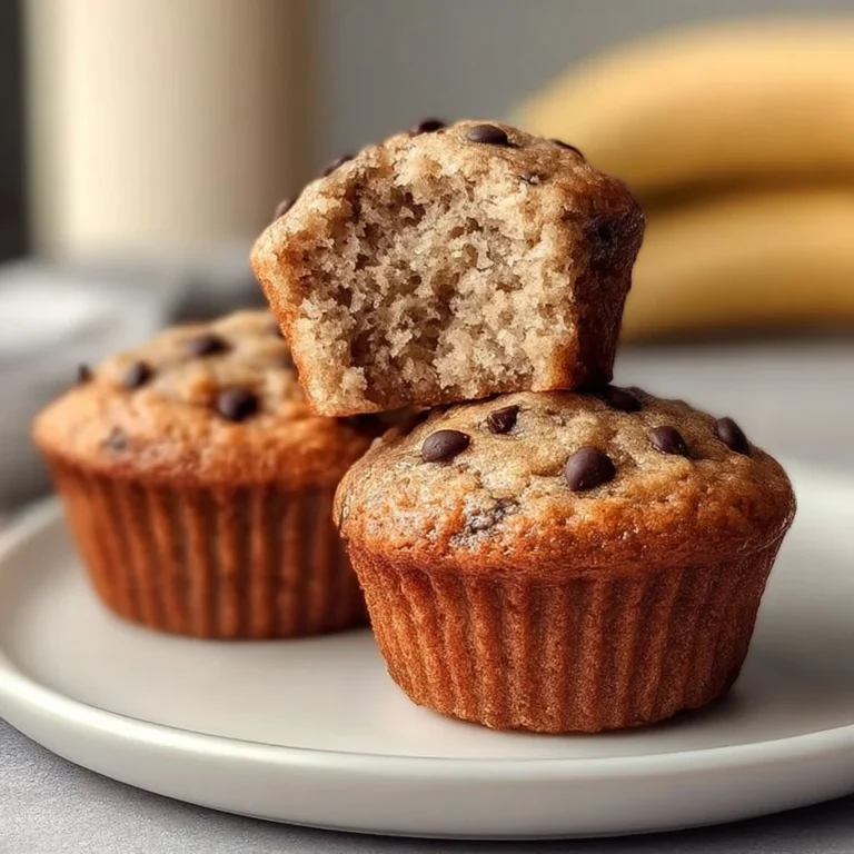 Leckere selbstgemachte Bananenbrot Muffins auf einem rustikalen Tisch