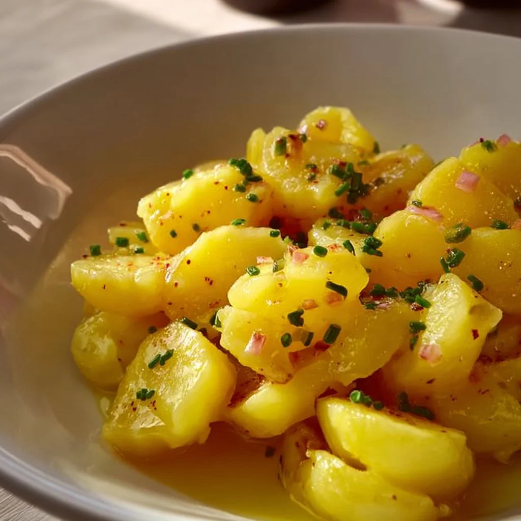 Bayerischer Kartoffelsalat mit Brühe, Essig & Öl