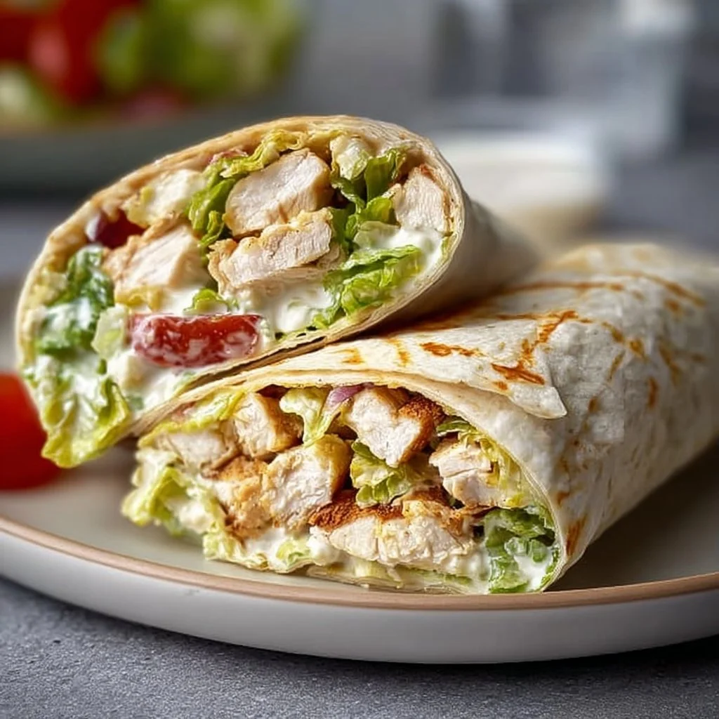 Cremiger Hähnchen-Caesar-Wrap