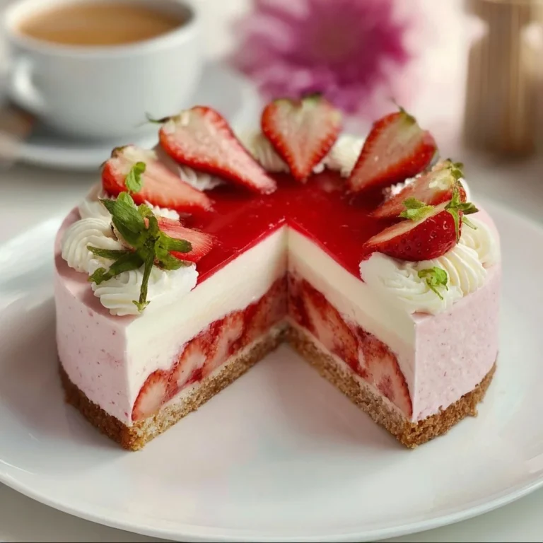 Raffinierter Erdbeer-Curd-Cream-Kuchen mit frischen Erdbeeren und Sahne