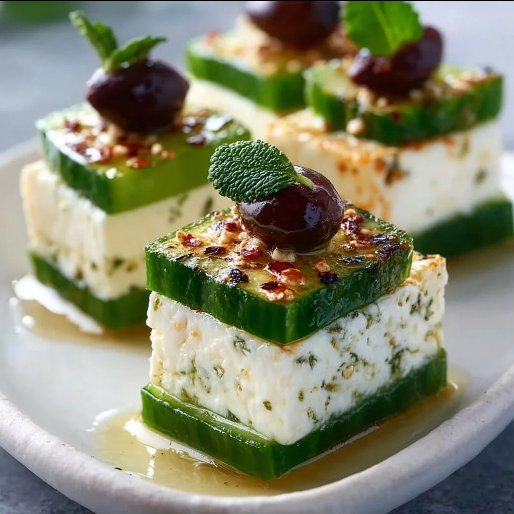 Feta-Cucumber-Canapés