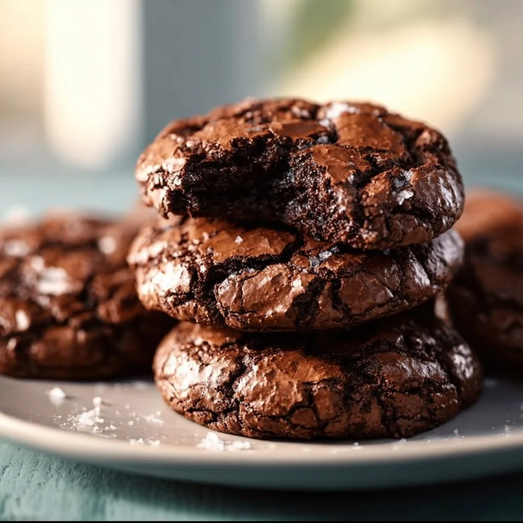 Leckere Gourmet-Brownie-Kekse auf einem Teller