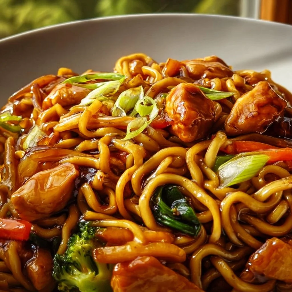 Hähnchen-Teriyaki-Nudeln