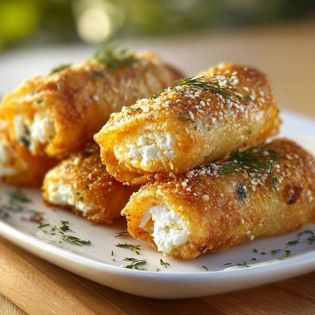 Knusprige Ofen-Feta-Röllchen