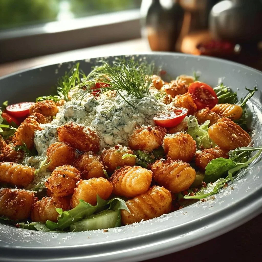 Knuspriger Gnocchi-Salat